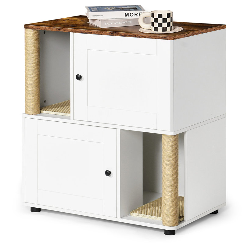 Double Cat Litter Box Enclouse