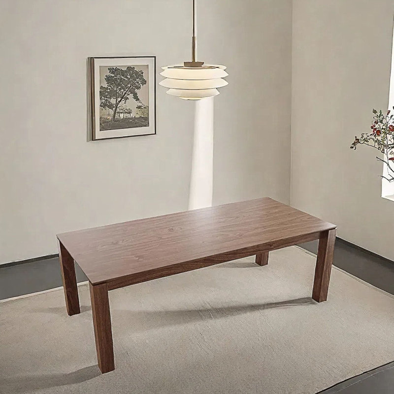 Table de salle à manger de luxe rectangulaire en bois massif, H 29,52 po x L 78,74 po x l 31,49 po