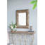 Miroir d'appoint mural rectangulaire avec cadre en bois vieilli