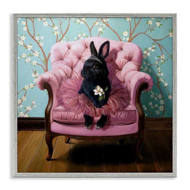 «Girlie Rabbit» en tutu, estampe numérique, design par Lucia Heffernan, H 12 po x l 12 po, Estampe numérique Farmhouse