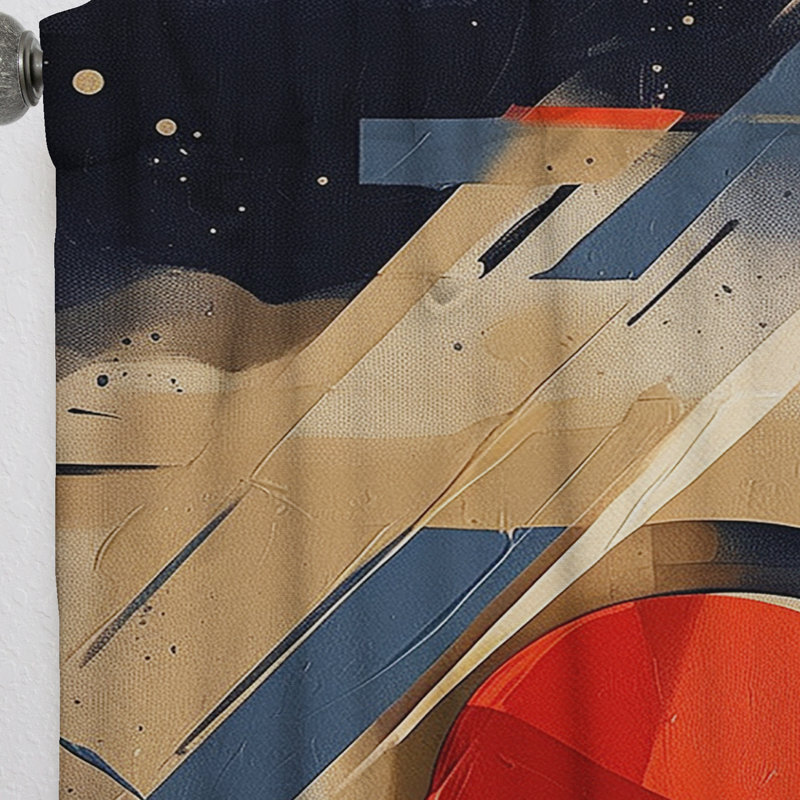 Rouge et noir profondeur I - rideau moderne - velours obscurcissant - 1 panneau, L 52 po x L 90 po