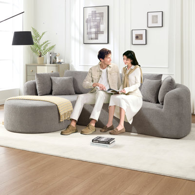 109 Inch Cloud Sectional Couch, Boneless Sofa