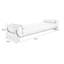 Banc rembourré en velours blanc-69983670