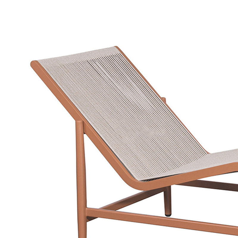 Outdoor courtyard hotel leisure lounge chair, Brown