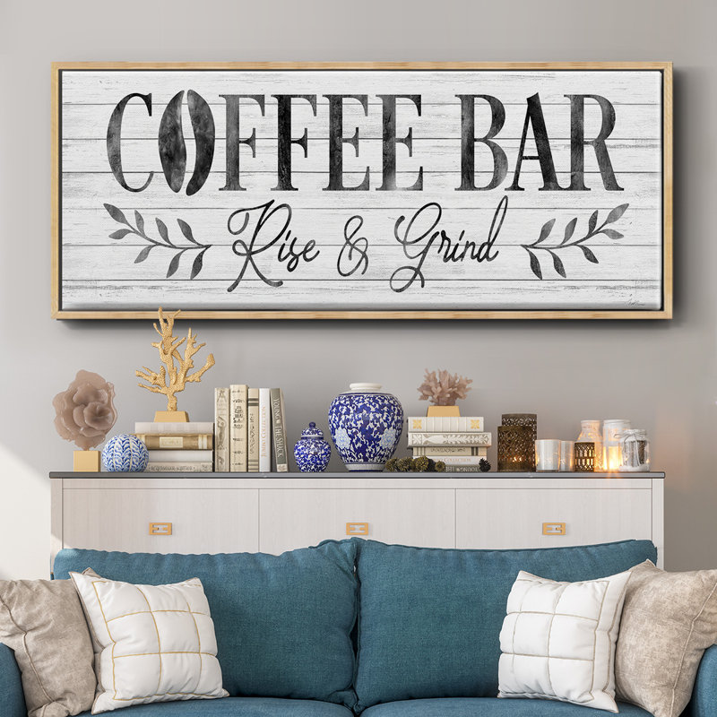 Coffee Bar- Framed Canvas