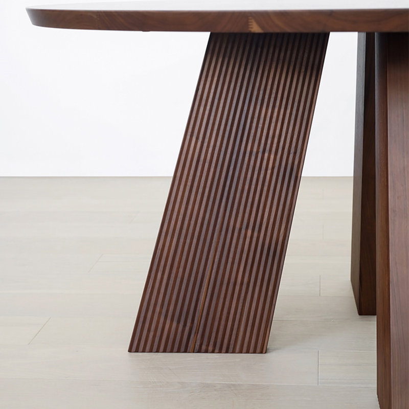 American style solid wood creative dining table, 29.5"H x 47.2"L x 47.2"W
