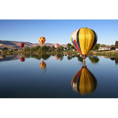 Lann Hot Air Balloons by Shaycam - Wrapped Canvas Print