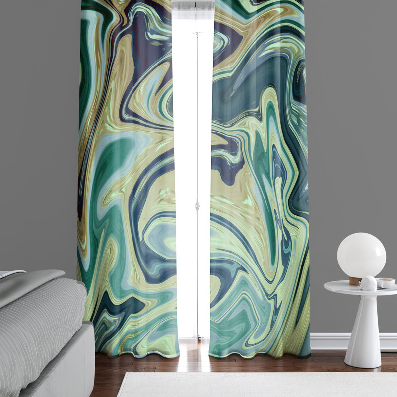 Semi Sheer Curtain Panel Pair, 20" W x 52" L