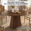 Extendable Dining Table with Drop Leaf Design and Sturdy Wood Base-907450347