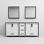 80 po L x P 22 po. Ensemble de meuble-lavabo blanc avec 30 miroirs - 2 armoires et 5 tiroirs de rangement pour système de rangement double 80 po 22 po 30 po-2006021205