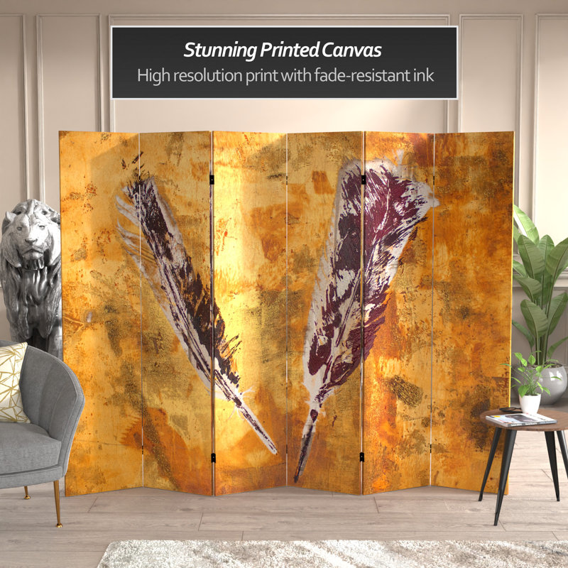 Ravello 3 Panel Room Divider, Gold