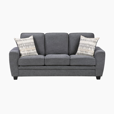 Manasa 83" Modern & Contemporary Chenille Upholstery Sofa with Reversible Back and Seat Cushions