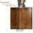  20" Square Solid Black Walnut Wood Ottoman Serving Tray with Handles