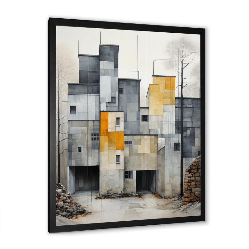 «Winter Warehouse Palette I», reproduction sur toile, Cadre simple noir, H 20 po x l 12 po x P 1 po