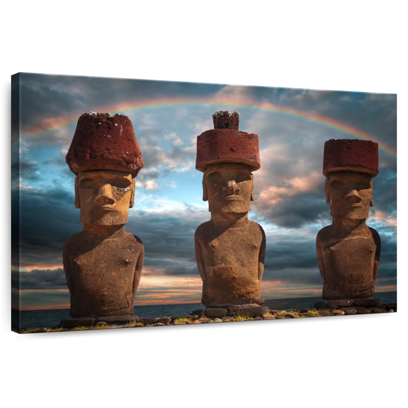 Lilie Moai Statues, 24" H x 36" W