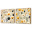 Elyne - Ensemble de 2 collages carrés botaniques abstraits-101856059-101856060