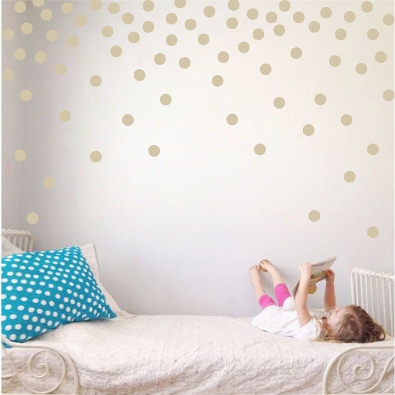 Adhésif décoratif à pois, Beige, H 24 po x l 39 po x P 0,01 po