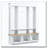 Elegant APP Controlled LED Light Hall Tree with 9 Hooks, Roman Column Design Natural Storage Bench with 3 Large Cabinets-838478351