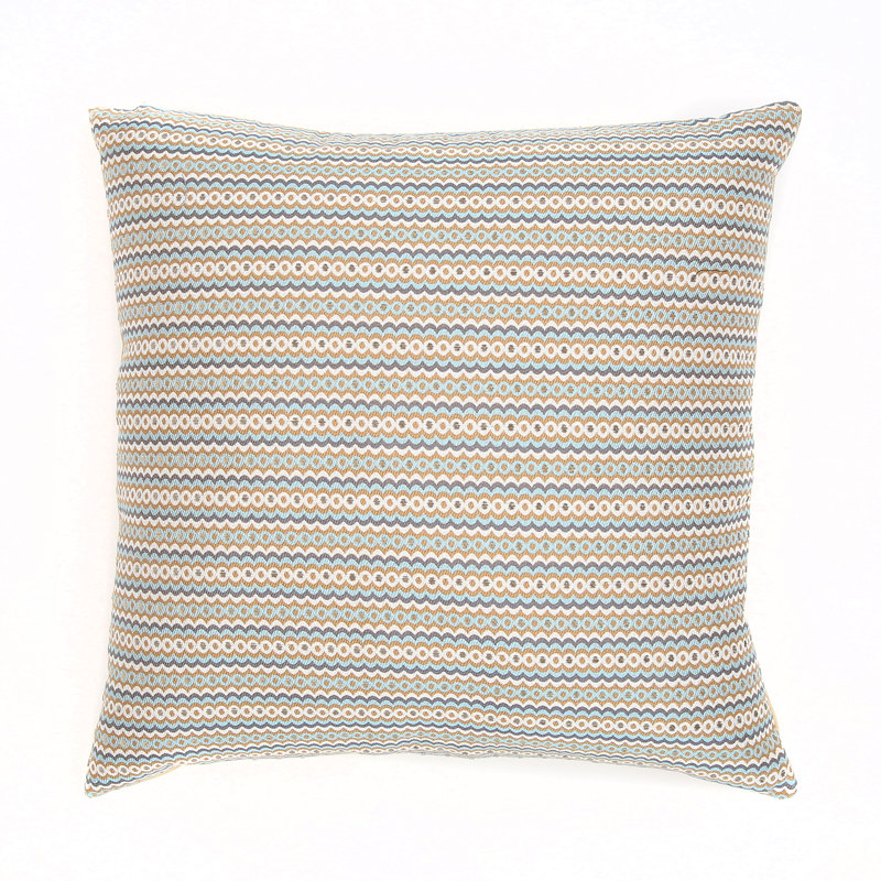 Geometric Feather Throw Pillow, River