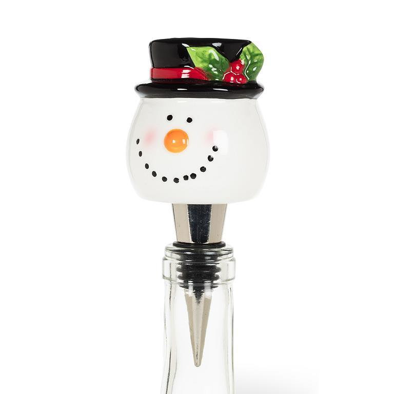 Happy Snowman Bottle Stopper