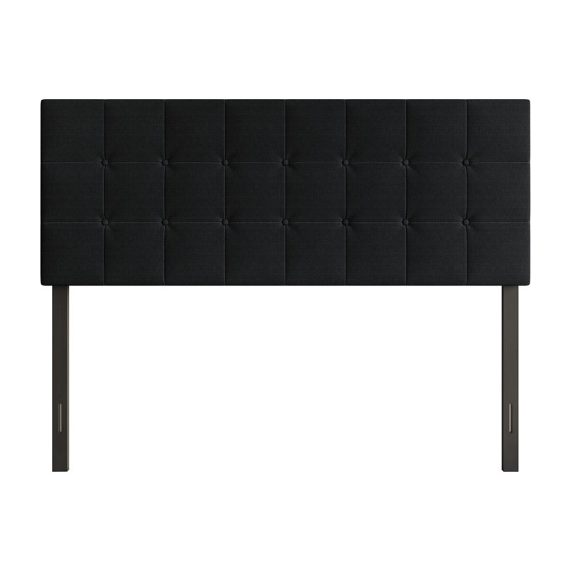 Tête de lit tapissier Muntajar, Grand, Noir