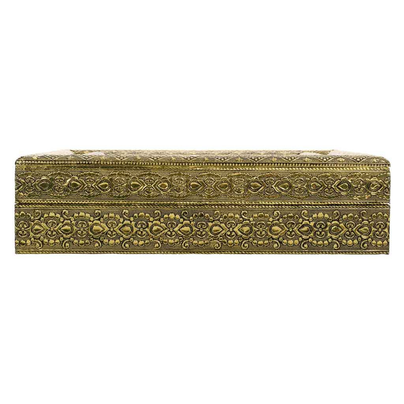 Metal Jewellery Box, Golden