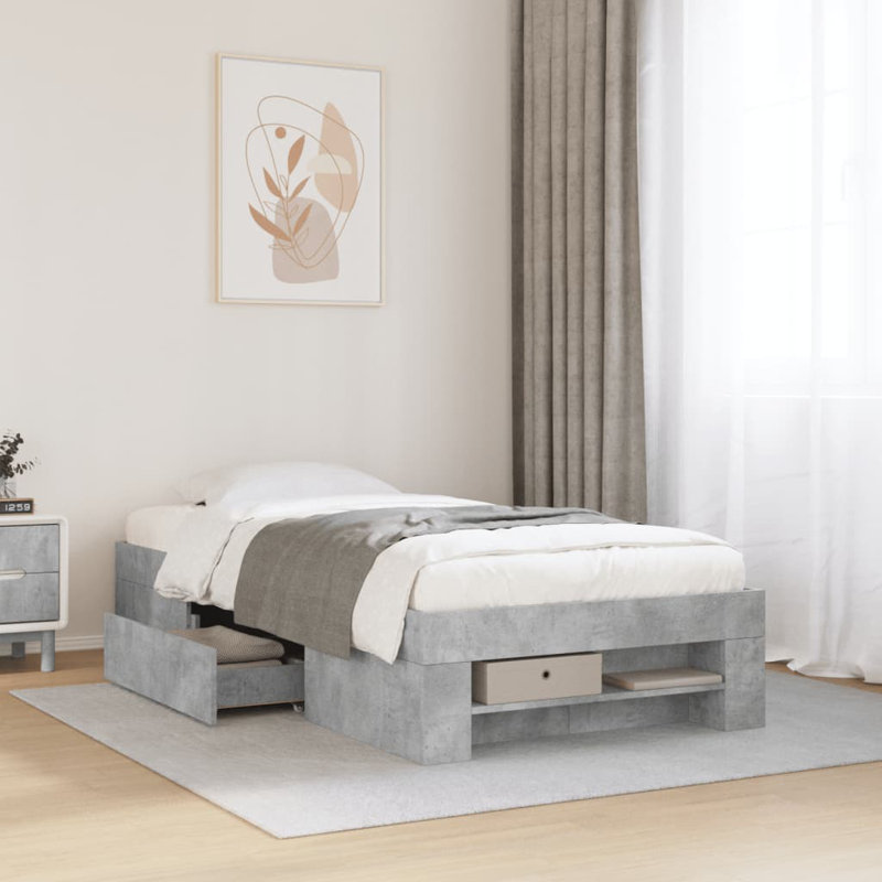 Brucedale Storage Bed, Concrete Grey
