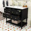 Ensemble de meuble-lavabo élégant en bois 36 po avec lavabo en céramique Chiharu-1121444073