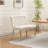Velvet Double Dining Loveseat Bench, Kitchen & Dining Seating, 2-Seat Tufted Bench W/Handmade Buttons, Wing Back, Brushed Silver Stainless Steel Legs, Mid Century Modern,Single Pack,Beige-1628765553