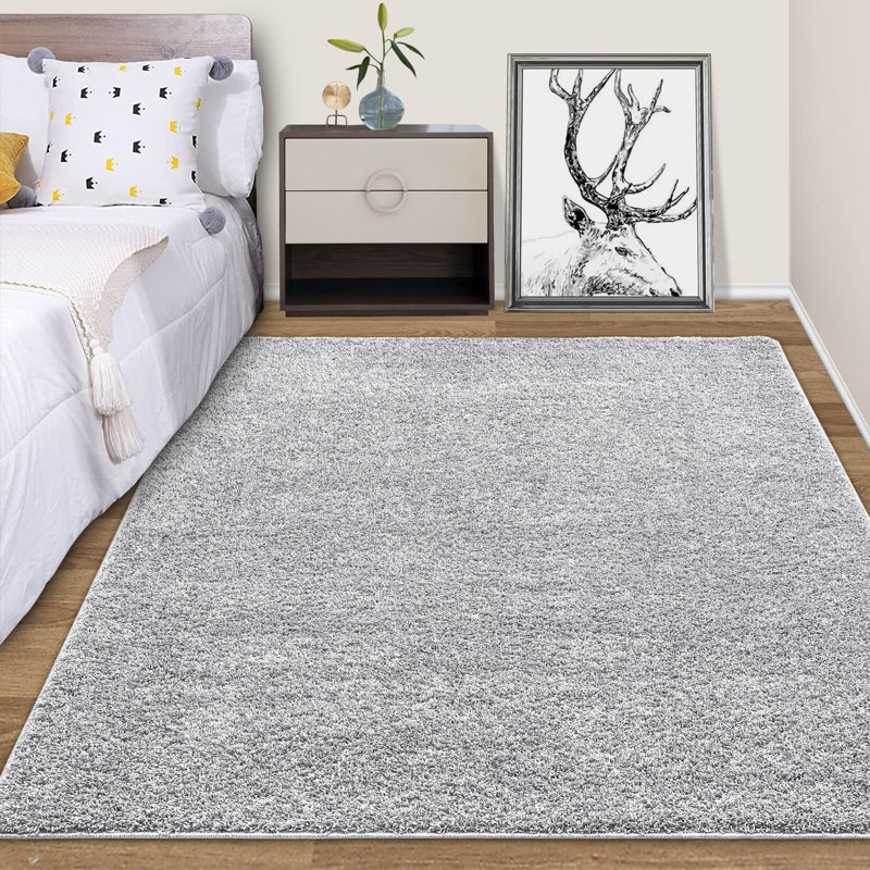 Tapis à poil long uni antidérapant antidérapant
