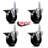 Phenolic Wheel Swivel Square Stem Caster Set with Brake SCC