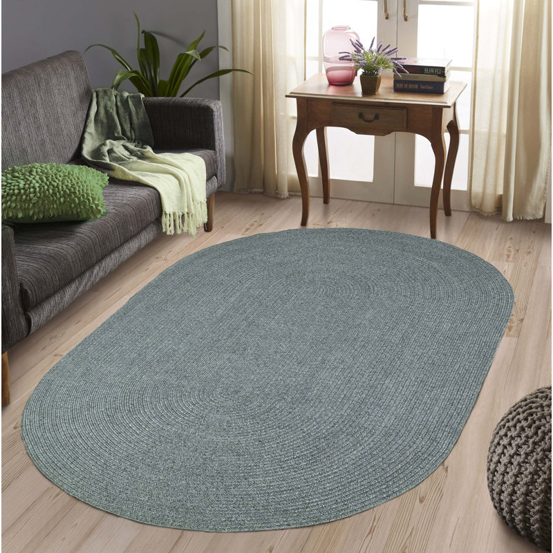Neufeld Braided Lagoon Breeze Indoor/Outdoor Area Rug, Oval 8' x 10'