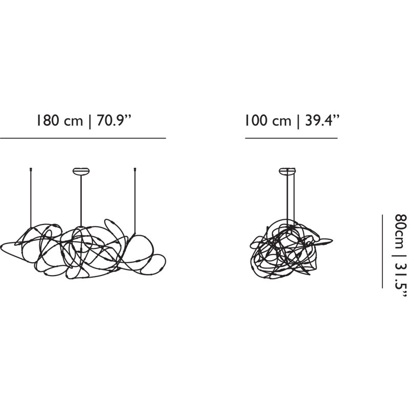 Flock Of Light LED Chandelier, Extra Large (31 Lights)
