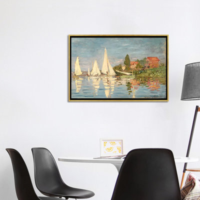 «Regatta at Argenteuil, c.1872» par Claude Monet - Estampe numérique sur toile tendue avec châssis