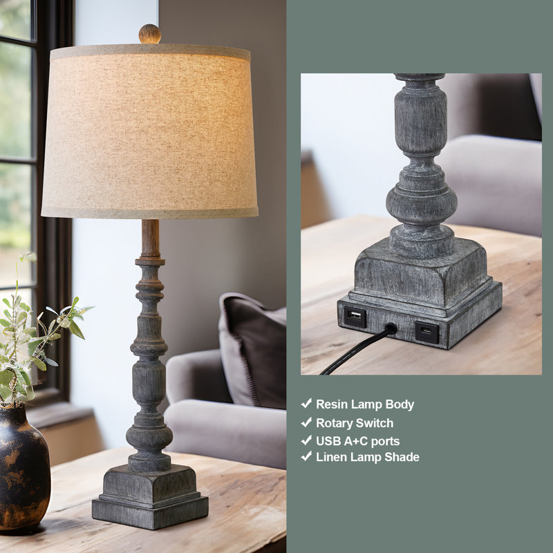 Dewitte Resin USB Table Lamp