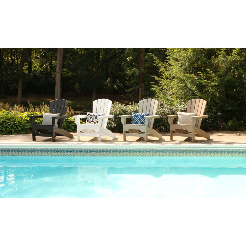 Chaise Adirondack en plastique / résine Willene, Blanc