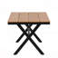 Ensemble contemporain d'extérieur avec chaises en rotin PE et table en bois plastique, convient aux jardins et aux pelouses-949379180