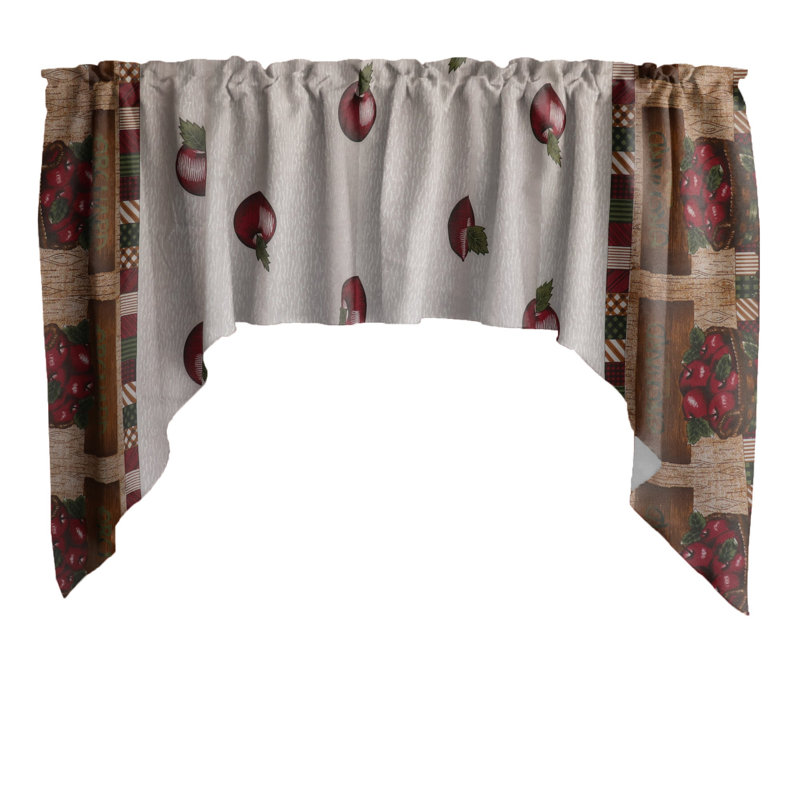 Cantonnière florale en mélange de coton l 58 po