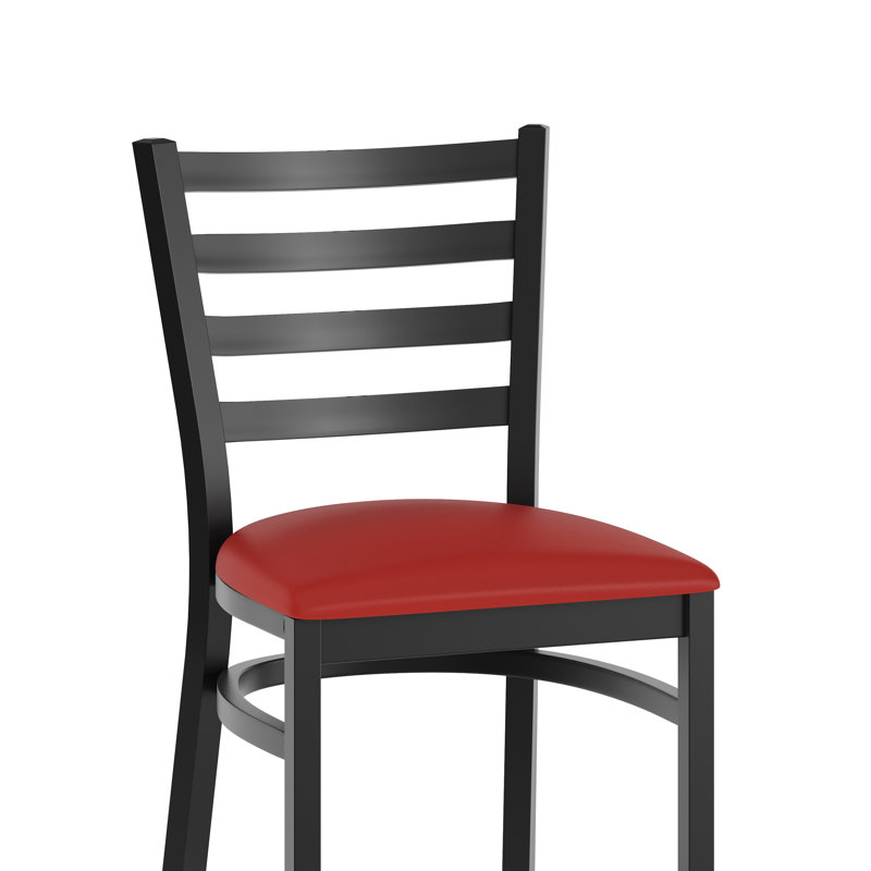 Tabourets de bar Brixton Hercules Series, Noir, Rouge, 1
