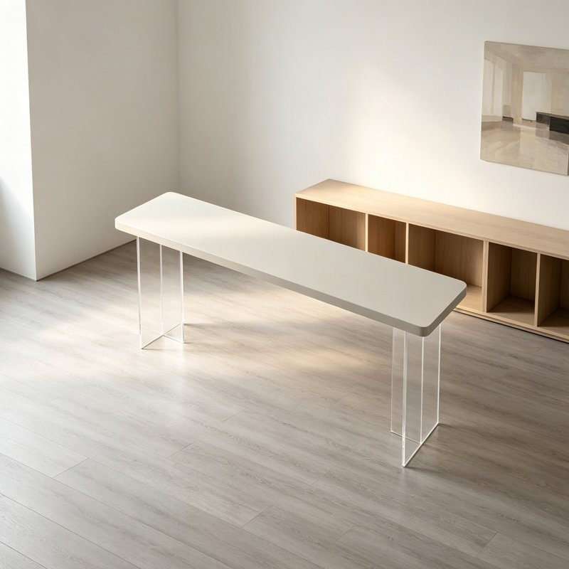 Bureau moderne et créatif en pin et acrylique, H 29,52 po x l 47,24 po x P 23,62 po