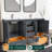 Anvay 60 in. Double Sinks Freestanding Bathroom Vanity in Charcoal Gray with Carrara Marble Top-406671024-408697619