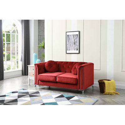 Chic Sloped Arm Loveseat