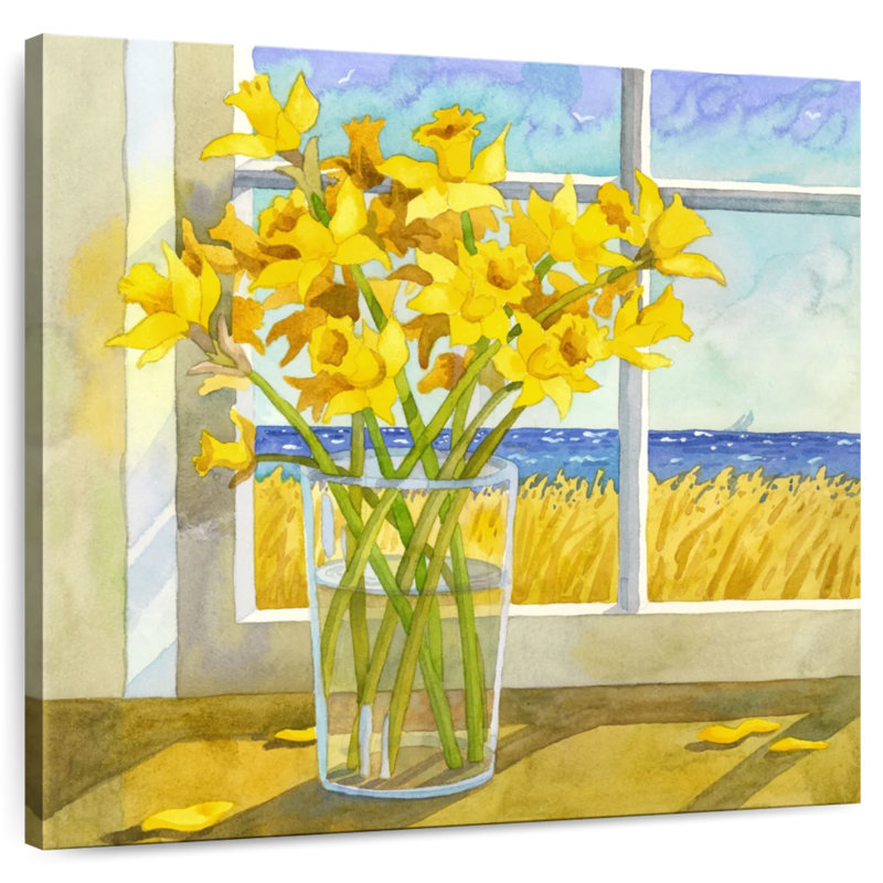 Jonquilles Harnek dans la fenêtre, H 20 po x l 20 po