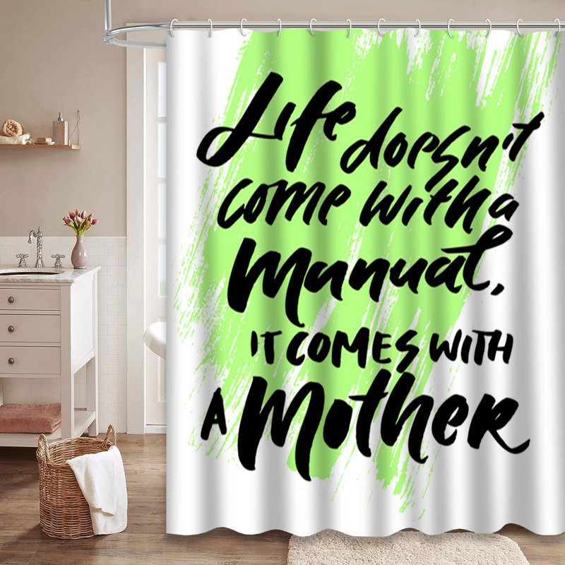 Rideau de douche avec 12 crochets Best Mom, L 72 po x l 84 po