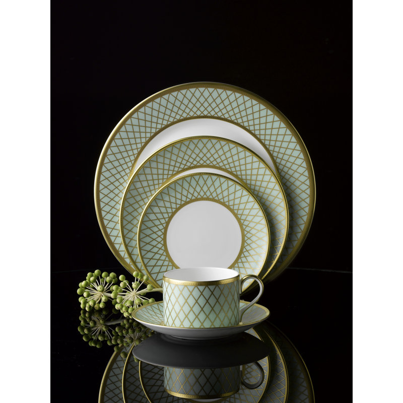 Handmade Bone China Bread And Butter Plate, Mint Green