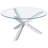 Alexa Chrome 3-piece Round Coffee and End Table Set