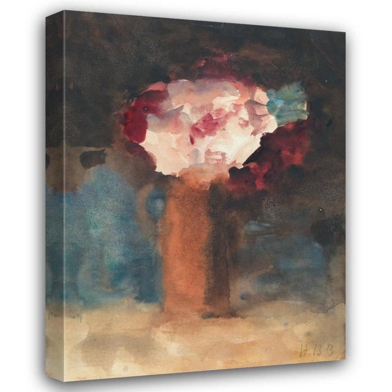 "Roses" par Hercules, Béton Bronazon - toile tendue avec châssis, H 24 po x l 17 po