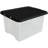 Rebrilliant 24L Plastic Basket Storage Boxes With Lid Home Office Kitchen Stackable Containers 10PK