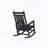Oversized HDPE Rocking Chair with Wood Texture-1297838004