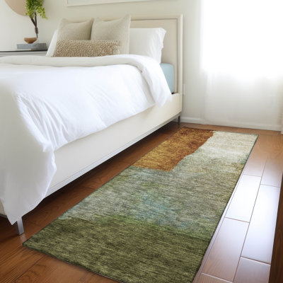 Chayden ACN1100 Machine Washable Indoor/Outdoor Green Area Rug